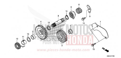 KICK STARTER SPINDLE CRF150RBJ de 2018